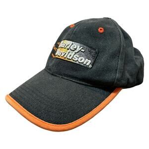 Harley Davidson Baseball Cap Biker Embroidered Distressed Moto Streetwear Y2K OS